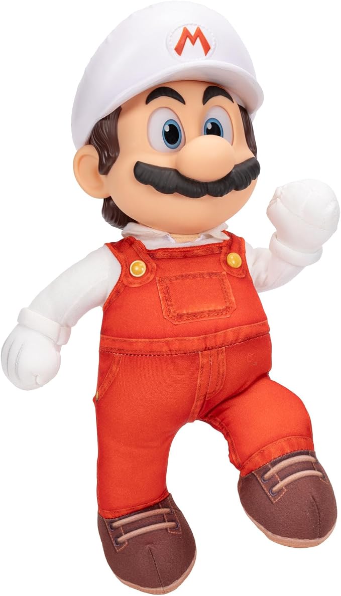 Jakks Super Mario Galaxy Movie: Fire Mario Jumbo Poseable Plush - Image 2