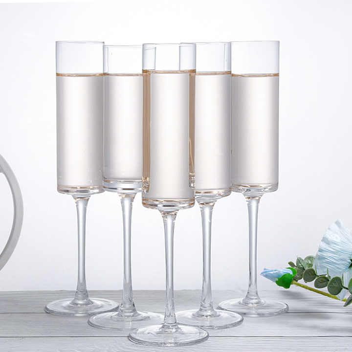 RAGYULA Crystal Champagne Flute Glasses Slim Wine Glass Set of 6 150 ml Premium Thin Rim Champagne Glass Gift for Birthday Wedding Anniversary - Image 5