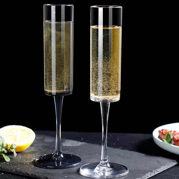 RAGYULA Crystal Champagne Flute Glasses Slim Wine Glass Set of 6 150 ml Premium Thin Rim Champagne Glass Gift for Birthday Wedding Anniversary - Image 1