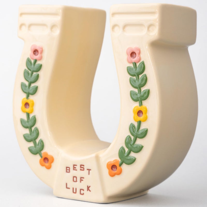 ban.do bando Novelty Ceramic Planter Decorative Flower Vase Decorative Holder for Indoor Flowers Cute Decor Unique Planter Horseshoe - Image 2