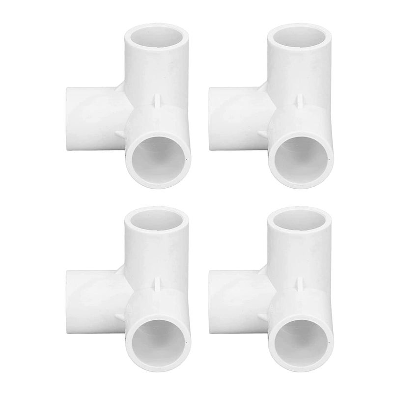 PADMAVATHI ENTERPRISES way pipe fittings Easy To Connect Impact Resistant Stable UPVC Tee Connector 12 inch Inner Diameter for Furniture Installation for Tent Connection 10 pc - Image 1