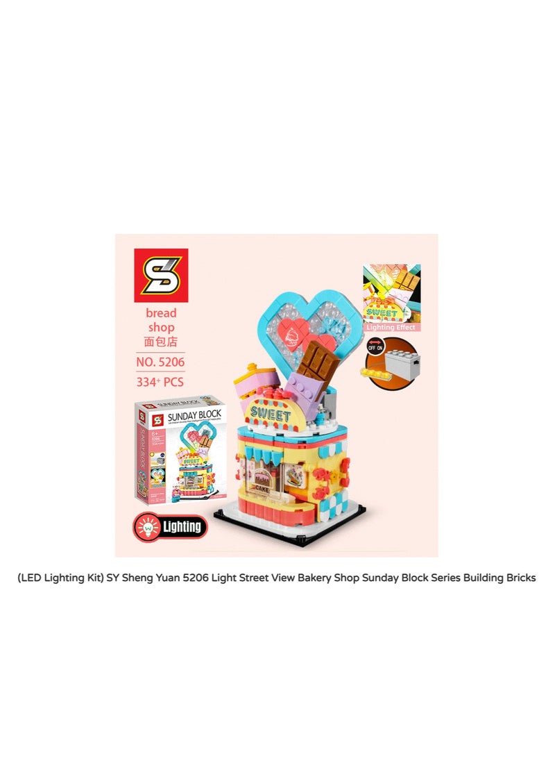 SUNDAY City Sweet Shop Street View Building Set – SUNDAY BLOCK Series – 334 PCS Mini Cake Store Construction Kit – Colorful DIY Toy for Kids Age 6+  - Image 3
