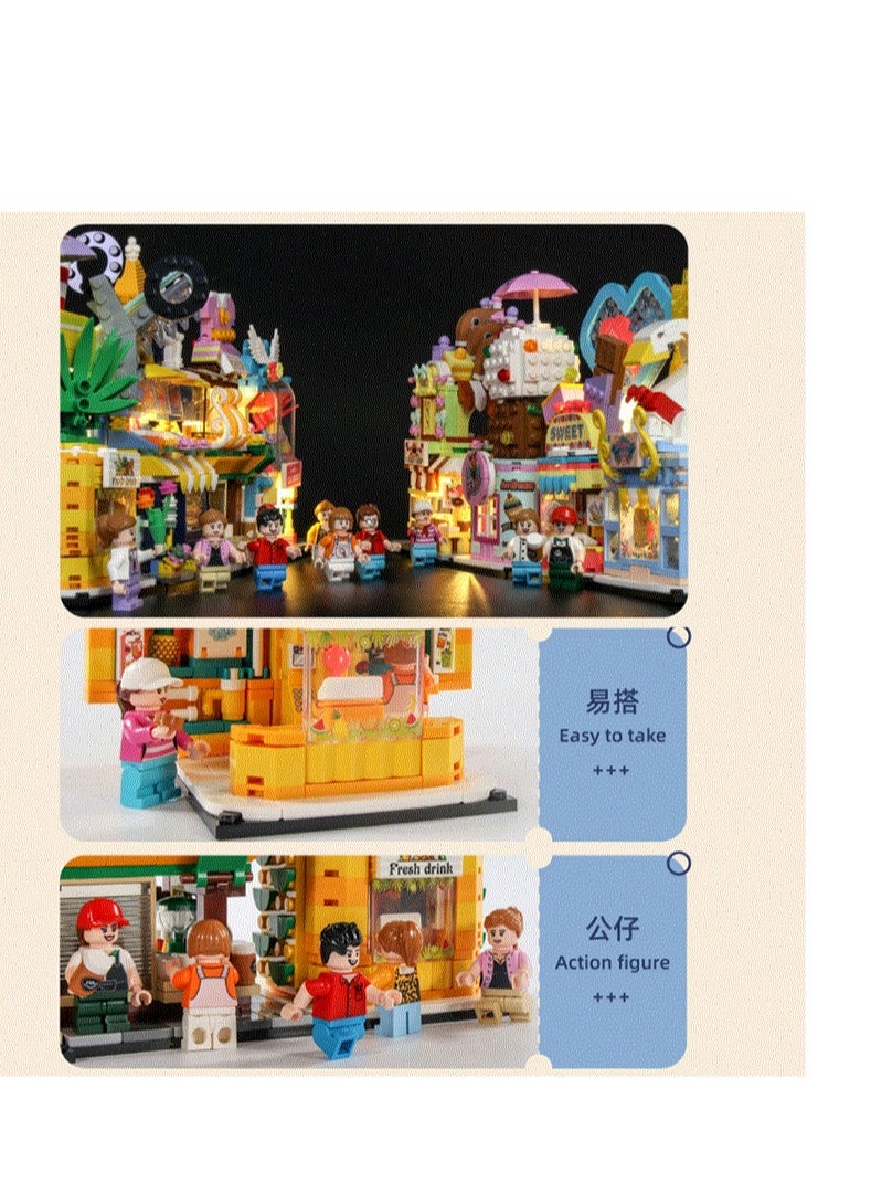 SUNDAY City Sweet Shop Street View Building Set – SUNDAY BLOCK Series – 334 PCS Mini Cake Store Construction Kit – Colorful DIY Toy for Kids Age 6+  - Image 4