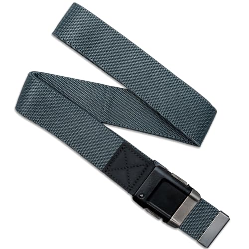 Arcade Belts Motion Belt for Men Women Micro Adjustable Click Lighweight Stretch Belt with Recycled Elastic Webbing CharcoalGunmetal - Image 1