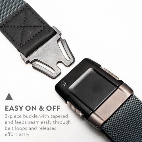 Arcade Belts Motion Belt for Men Women Micro Adjustable Click Lighweight Stretch Belt with Recycled Elastic Webbing CharcoalGunmetal - Image 3