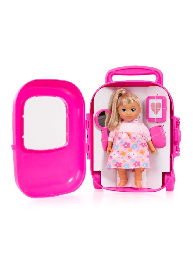 Bayer Design 92805AA Doll with Trolley and Accessories, Playset, Doll Accessories, Suitcase for Closing and Pulling - Image 5