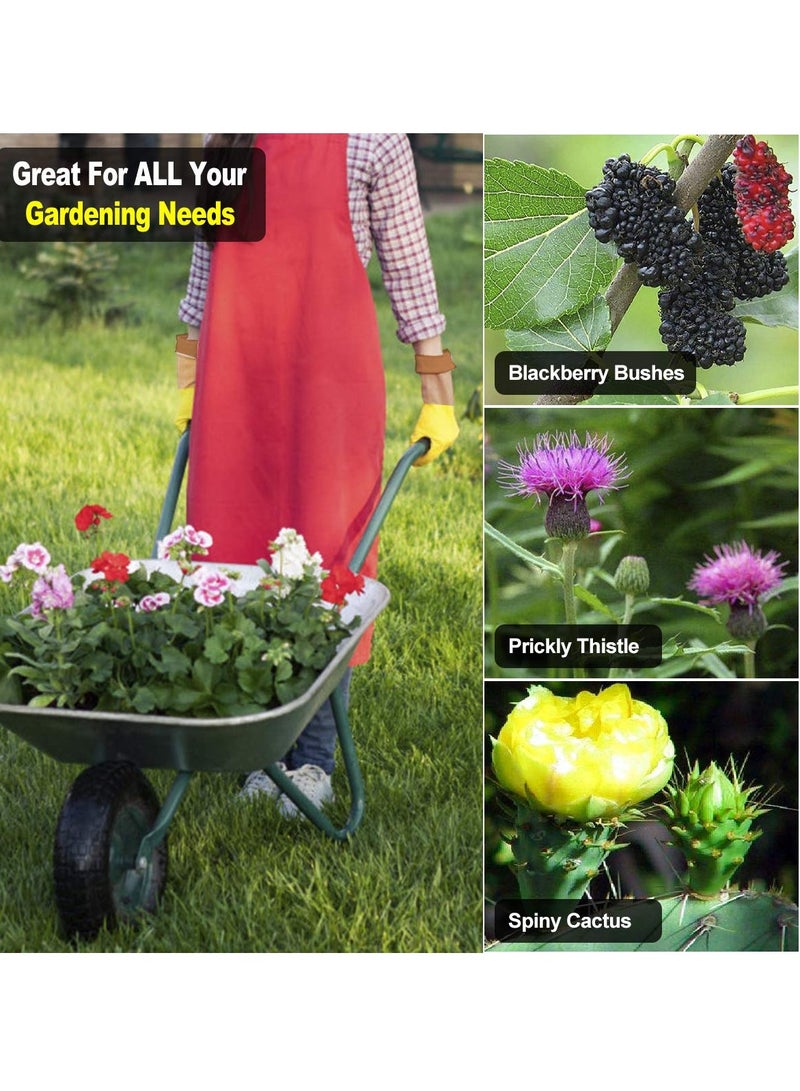 Excefore Heavy Duty Gardening Gloves, Rose Pruning Gloves for Men & Women, Long Thorn Proof Gardening Gloves, Breathable Leather Gauntlet , Best Garden Gifts & Tools for Gardener (Size: S)  - Image 4