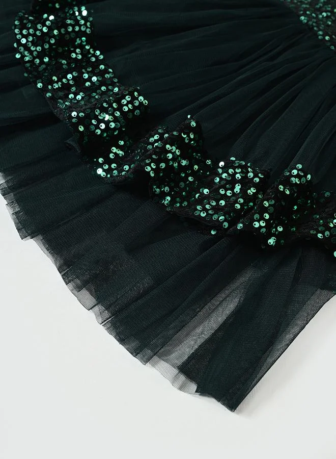 BELLA MODA Sequin Tulle Party Dress