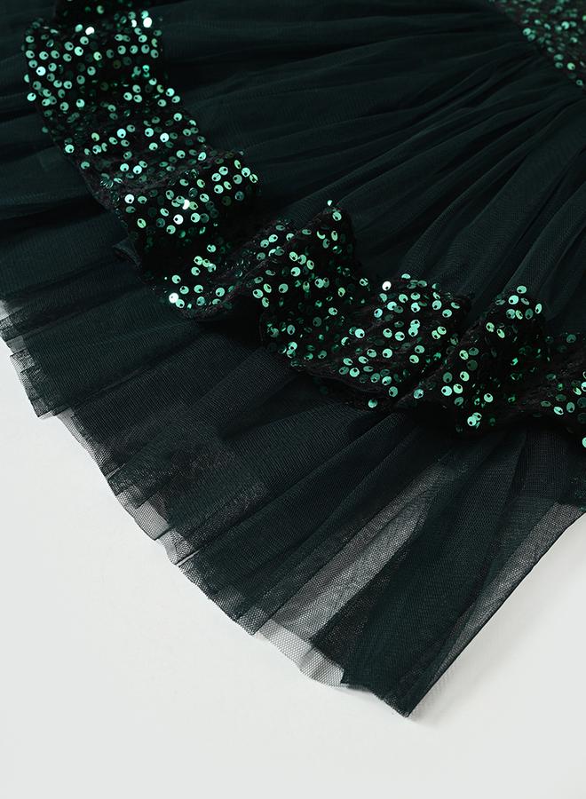 بيلا مودا فستان سهرة تول بالترتر - Image 5