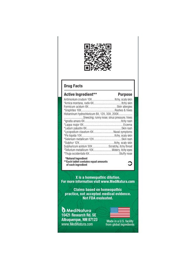 MediNatura MediNatura BHI Allergy Relief Multi-Symptom Natural Safe Relief of Runny Nose Sneezing Itchy Eyes & Congestion 15 Targeted Homeopathic Active Ingredients Help Calm Discomfort - 100 Tablets  - Image 2