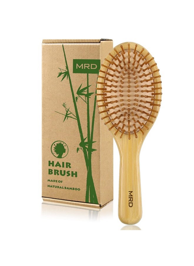 MRD MRD Hair brush, Natural Bamboo Paddle Detangling Hairbrush, Massage Scalp Thick/Thin/Curly/Dry Hair For Women & Men  - Image 1