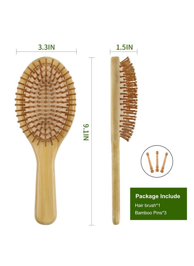 MRD MRD Hair brush, Natural Bamboo Paddle Detangling Hairbrush, Massage Scalp Thick/Thin/Curly/Dry Hair For Women & Men  - Image 4