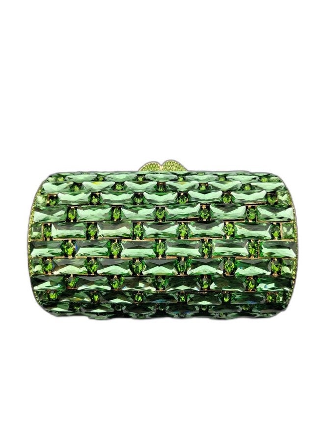 GSYPS Luxury Crystal Clutch Rhinestone Purses for Women Formal Party Diamond Evening Bag Sparkling Purses and Handbag Light Green - Image 1