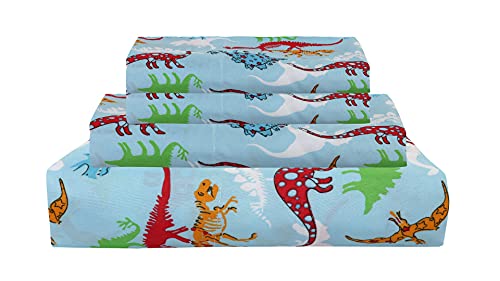 MALLARY BY MATTHEW MALLARY BY MATTHEW Kids Super SoftSoft 100 Microfiber Print Sheet Dinosaurs Print Twin 