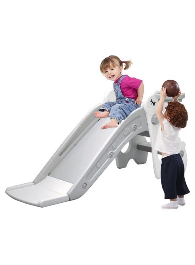 Children's Slide Indoor Household Small Kids Slide for Toddlers Folding Indoor Freestanding Slide Easy Assemble Children Climber Playset Toy Climber Freestanding Toddler Slide Basketball Hoop  - Image 5