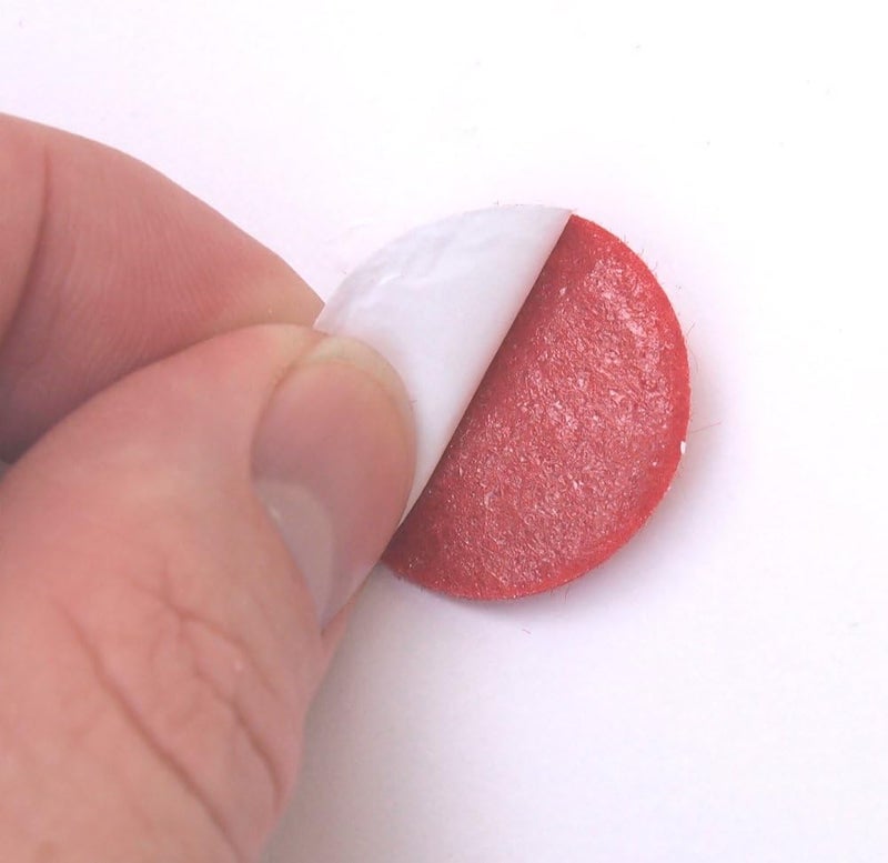 Playfully Ever After 1 Inch Red 100pc Felt Circle Stickers - Image 3