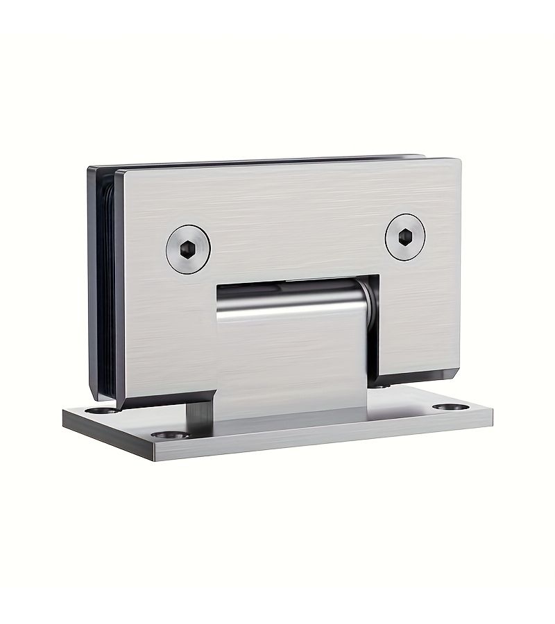 Black 90 Degree Heavy Duty Shower Glass Door Hinge Bathroom Flat Clip - Image 5