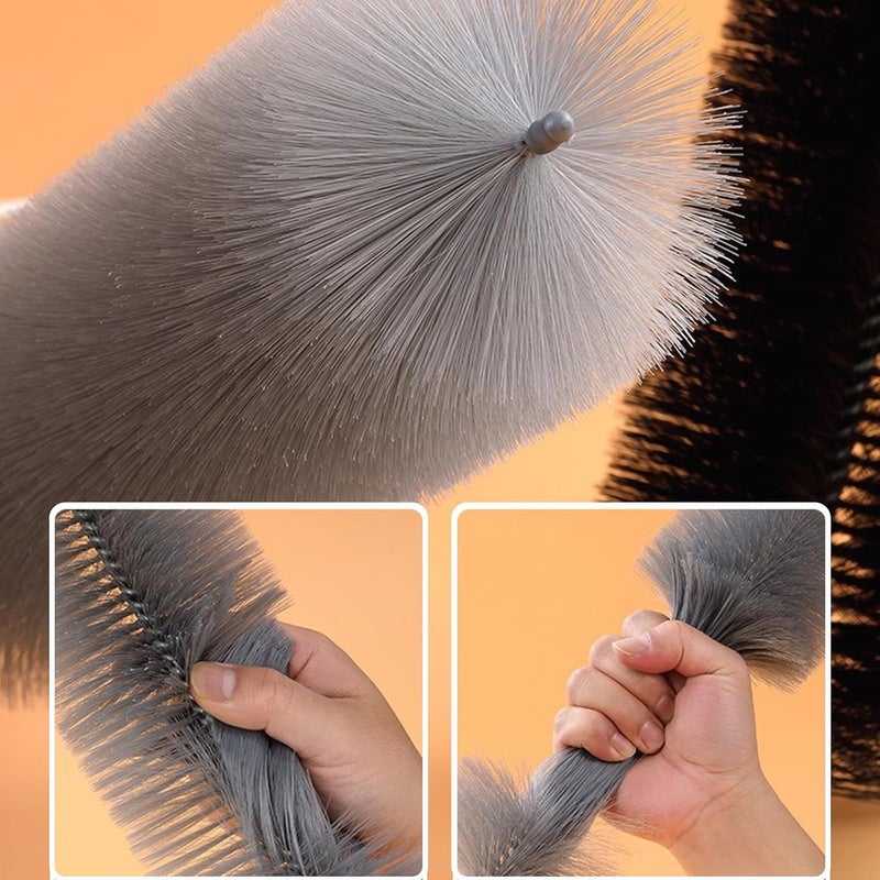 Qancesd 2 Pack Cobweb Dusters, Bendable Fan Cleaning Brush, Flexible Ceiling Fan Cleaner, Dusting Brush for Air Conditioning Shutters Narrow & wide space compatible - Image 3