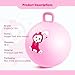 EVERICH TOY Hopper Ball Pink Bunny Hopping Toys for Kids 18 Inch Bouncy Ball with Handle Indoor Outdoor Inflatable Hoppity Hop Toys for Girls Boys Gift with Pump - Image 4