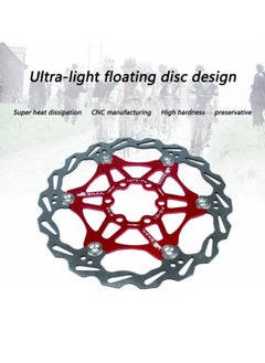 هالامودو قرص فرامل دراجة DJC MTB قرص فرامل عائم 180 مم مع 6 مسامير دراجة طريق MTB BMX قرص فرامل من الفولاذ والألومنيوم  - Image 2