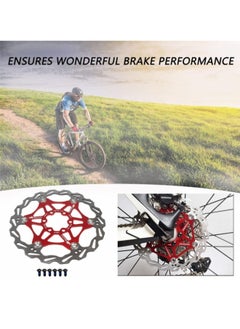 هالامودو قرص فرامل دراجة DJC MTB قرص فرامل عائم 180 مم مع 6 مسامير دراجة طريق MTB BMX قرص فرامل من الفولاذ والألومنيوم  - Image 3