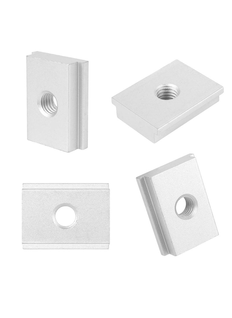 KASTWAVE - M8 T Slot Nut, 10 Pieces Aluminium Sliding T-nut Threaded T Track Sliding Nut T Sliding Nut Block for Woodworking Tool Slot Fastener - Image 1