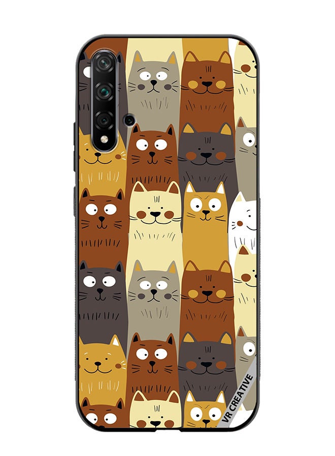 VR CREATIVE Protective Case Cover For Huawei Nova 5T Different Scandy Cats On Color Design Multicolour - Image 1