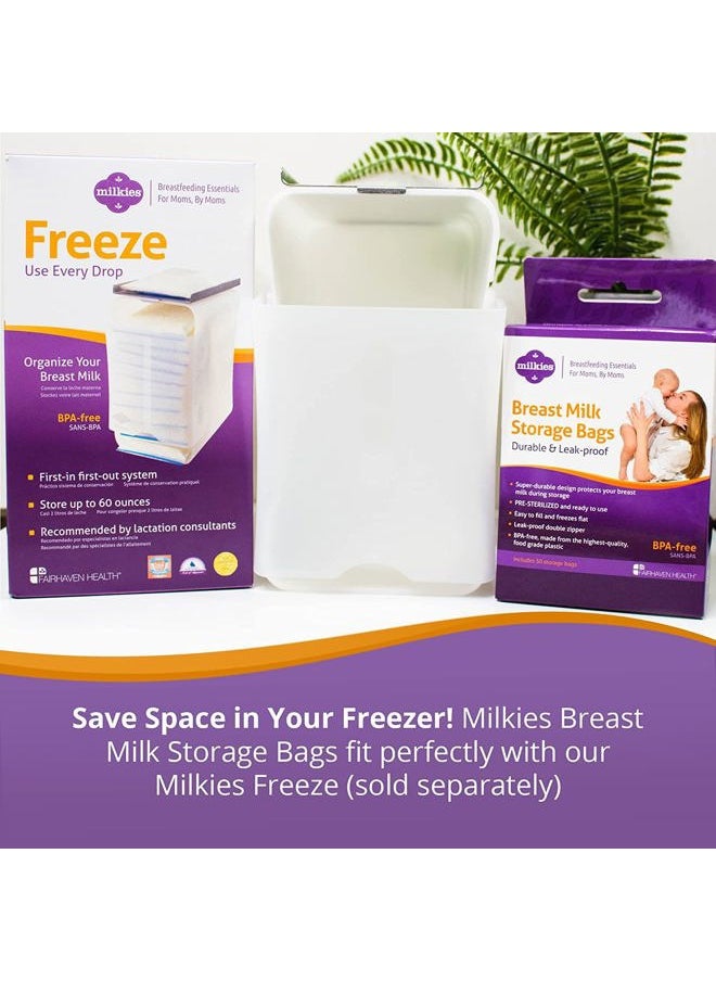 Milkies Fairhaven Health Milkies Breast Milk Storage Bags, 50 Count, Presterilized and BPA Free, No Leak and No Break, Easy to use, Freeze up to 6 Ounces  - Image 5