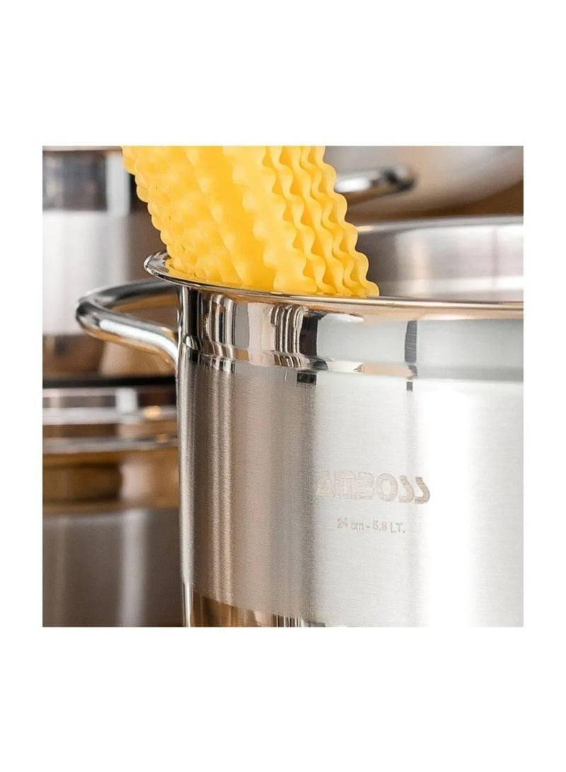 AMBOSS Deep Sapphire Bowl 9 Liter - Steel Lid 28 × 17, Model 4219 Made in Turkey - Image 5