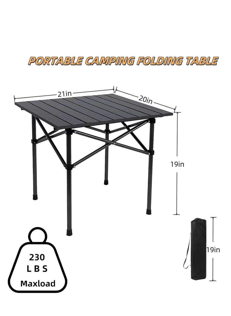 CIMIA Portable Folding Camping Table, Lightweight Roll-up Outdoor Table with Carry Bag, Collapsible Picnic Table for Camping, Beach, BBQ, Hiking, Foldable & Sturdy Camping Furniture  - Image 2