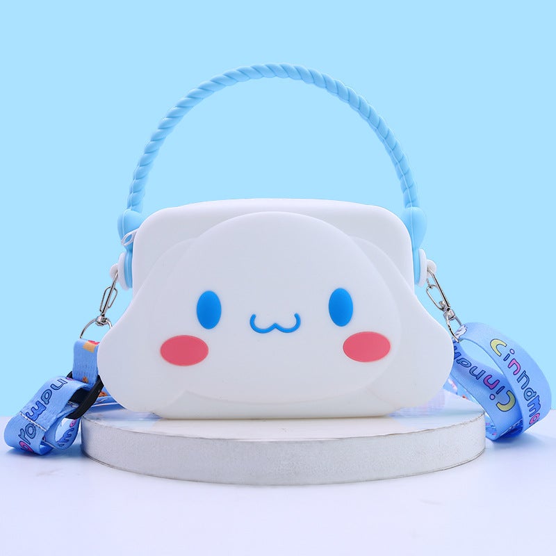 Cute Kuromi Silicone Coin Purse Cartoon Shoulder BagBig Ear Dog Hand (White) Big Ear Dog Hand (White)