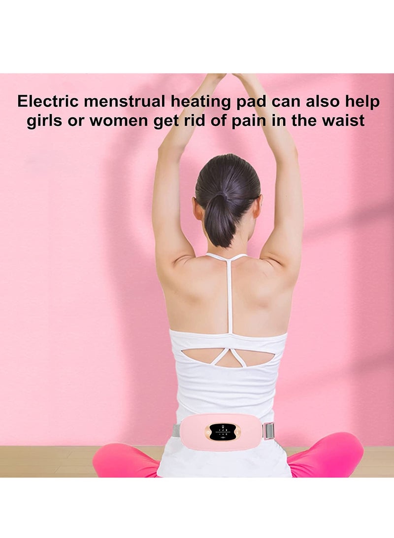 كابتن تيك Menstrual Heating Pad Portable USB Electric Belly Wrap Warming Belt with 3 Heat Levels and 3 Massage Modes Fast Heating Wrap Belt for Women Girl - Image 4