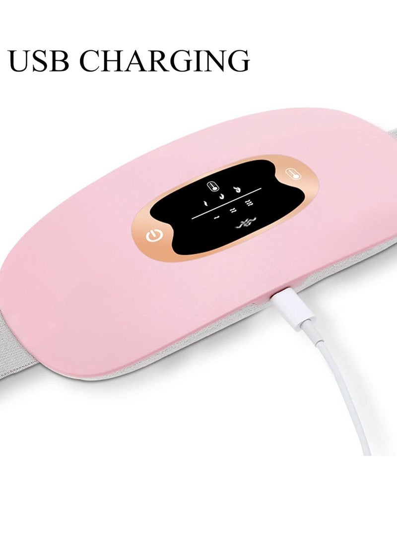 كابتن تيك Menstrual Heating Pad Portable USB Electric Belly Wrap Warming Belt with 3 Heat Levels and 3 Massage Modes Fast Heating Wrap Belt for Women Girl - Image 2