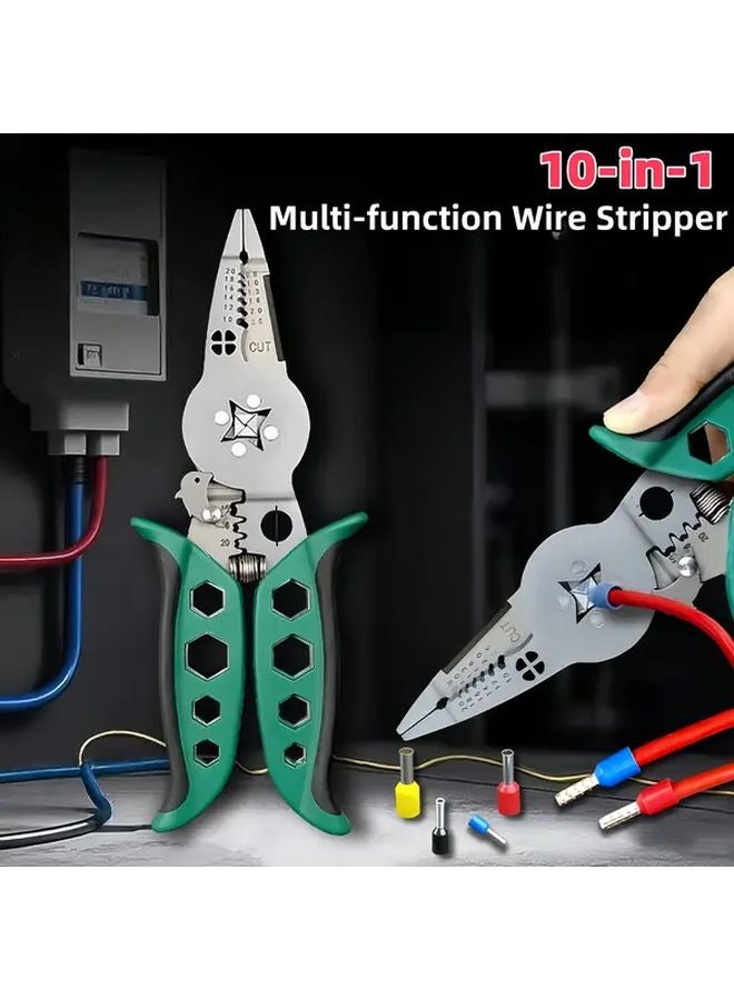 1pc Multi Function Tubular Terminal Crimping Stripping Pliers Professional Electrician Tool - Image 2