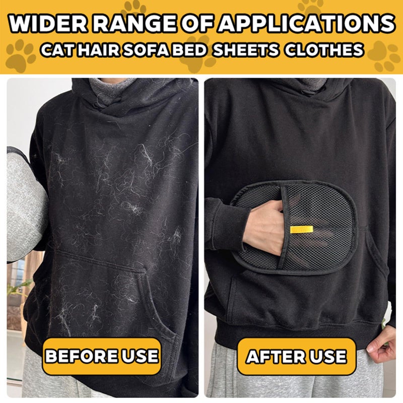 Yostyle Electrostatic Pet Hair Remover Glove - Reusable Electrostatic Pet Hair Removal Gloves for Couch, Carpet, Double Sided Grooming Glove for Cat & Dog Hair, Upgraded Static Removal Tool (2 Pcs) - Image 3