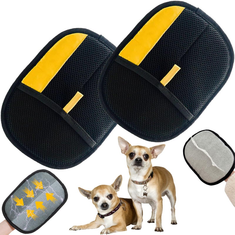 Yostyle Electrostatic Pet Hair Remover Glove - Reusable Electrostatic Pet Hair Removal Gloves for Couch, Carpet, Double Sided Grooming Glove for Cat & Dog Hair, Upgraded Static Removal Tool (2 Pcs) - Image 1