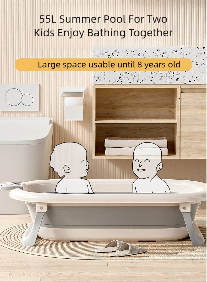 أنا أحب الأطفال 5 PCS حوض استحمام قابل للطي محمول للطفل حديث الولادة إلى الطفل الصغير مع ناعم وسادة ماء المقابس ومكافحة الانزلاق دعم الساقين لا انزلاق معلقة وقابلة للفصل حوض استحمام,1 جهاز كمبيوتر شخصي حوض استحمام الطفل مع 3 جهاز كمبيوتر شخصي قابل للطي حوض و 1 حمام حصيرة - Image 4