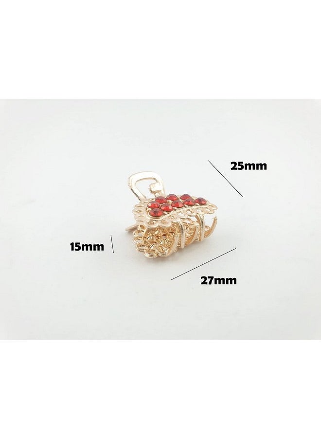 DHAVESAI Dhavesai m.v Metal Multi Design Hair Claw Clips,Catch Banana Clips,Clamp Hair Accessories for Girls Women small size pack of 2 (Multi color and Design as Per availability)  - Image 3