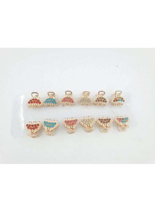 DHAVESAI Dhavesai m.v Metal Multi Design Hair Claw Clips,Catch Banana Clips,Clamp Hair Accessories for Girls Women small size pack of 2 (Multi color and Design as Per availability)  - Image 1