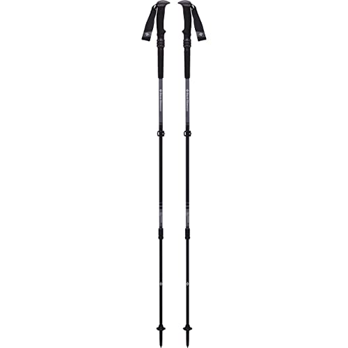 Black Diamond Trail Pro Shock Trekking Poles Pair of 2 Lightweight Collapsible Aluminum Hiking Sticks with Comfort Grips and Shock Absorbers for Backpacking, Walking, Camping, Granite - Image 1