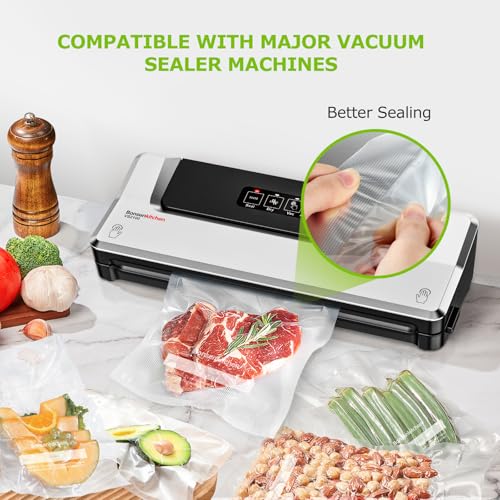 Bonsenkitchen Precut Vacuum Sealer Bags, 100 Gallon 11" x 16" Food Sealer Bags, Food Grade, BPA Free, Heavy Duty, Customized Vacuum Bags for Vac Storage, Meal Prep or Sous Vide Cooking, VB3214 - Image 5