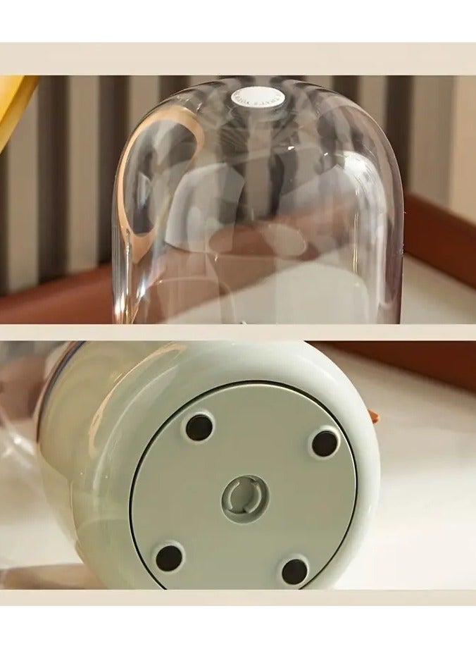 ORiTi Makeup Brush Holder Organnizer With Clear Lid 360 Rotating Dustprooof DDesktop Makeup Brushes Organizer for Vanity - Image 2