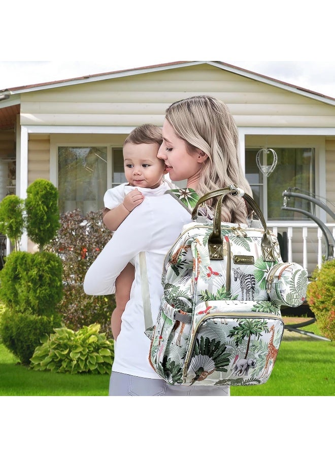 Qwreoia Tropical Rainforest Diaper Bags for Baby Girl - Image 5