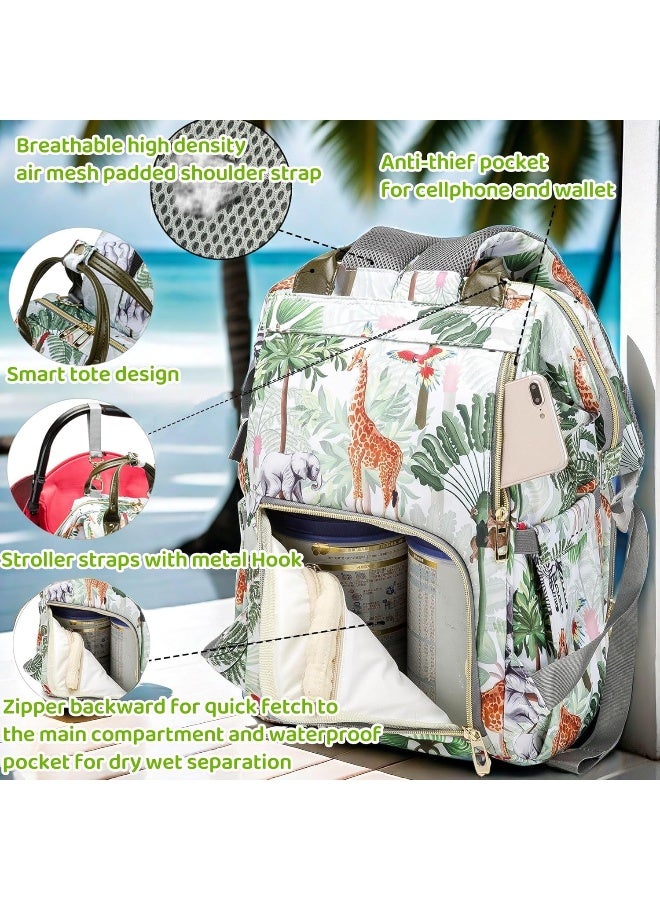 Qwreoia Tropical Rainforest Diaper Bags for Baby Girl - Image 4