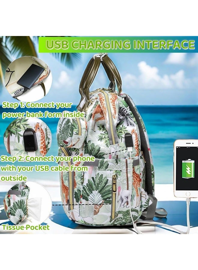 Qwreoia Tropical Rainforest Diaper Bags for Baby Girl - Image 3