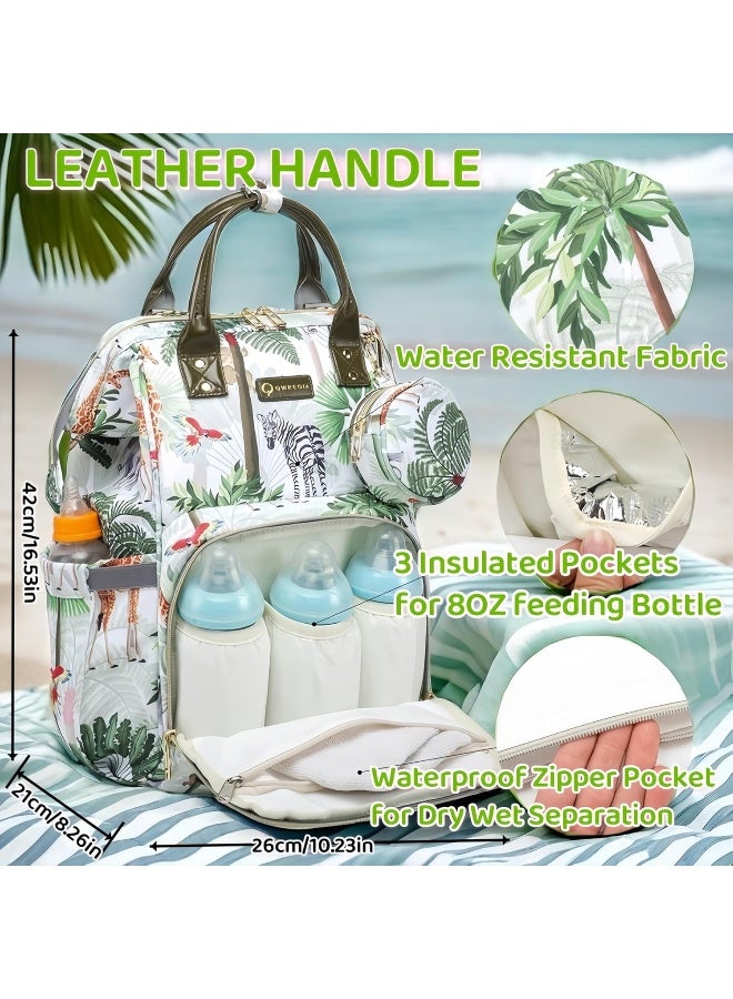 Qwreoia Tropical Rainforest Diaper Bags for Baby Girl - Image 2