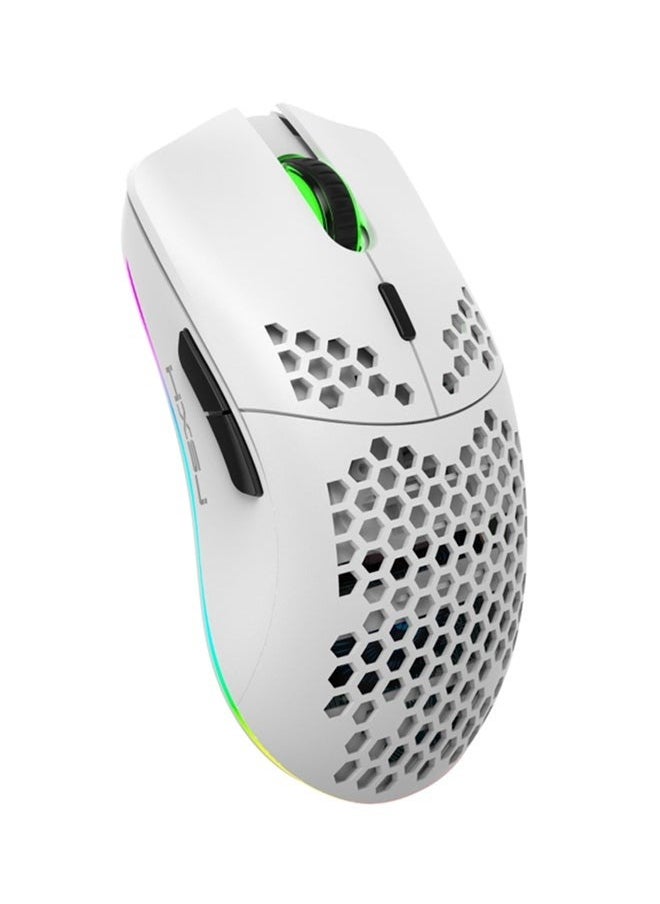 yongsheng - T66 RGB  Wireless Gaming Mouse With Adjustable DPI Ergonomic Design For Desktop Laptop White/Silver - Image 1
