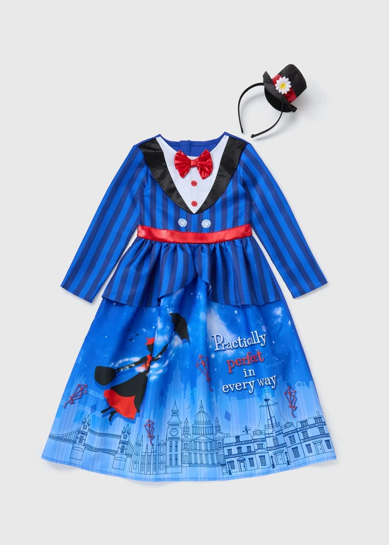 Matalan Mary Poppins Kids Blue Costume