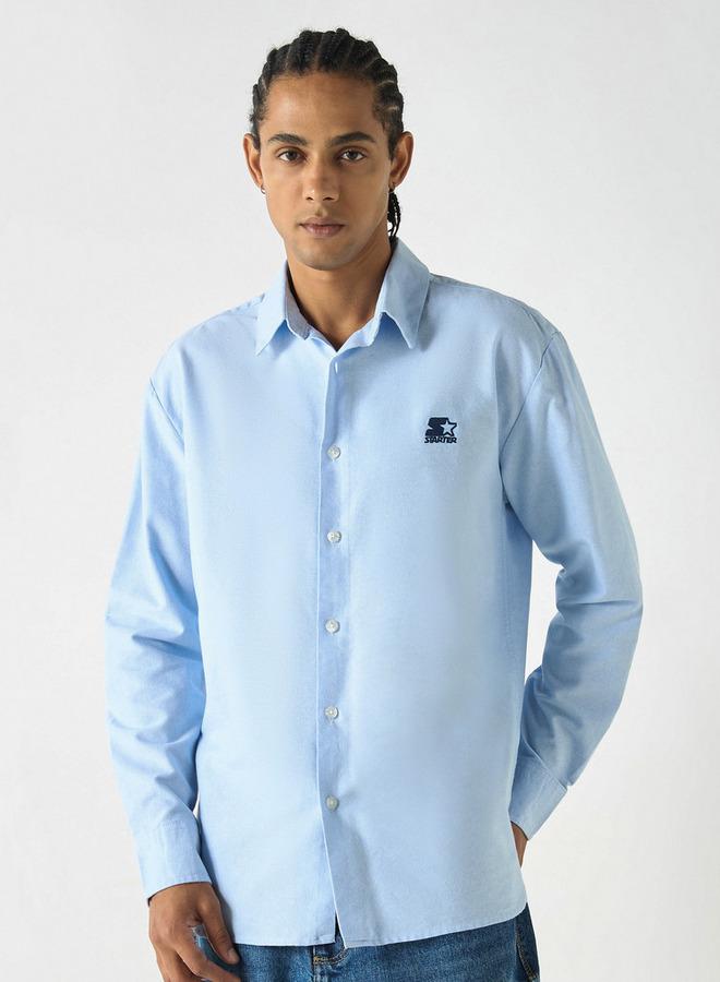 Starter Regular Fit Shirt with Long Sleeves and Button Placket - Image 1