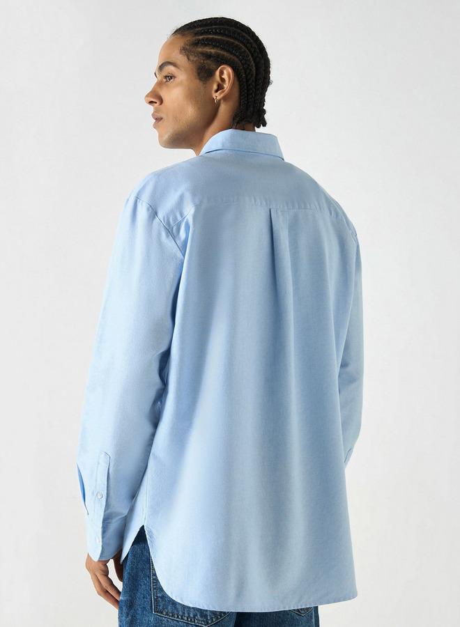 Starter Regular Fit Shirt with Long Sleeves and Button Placket - Image 3